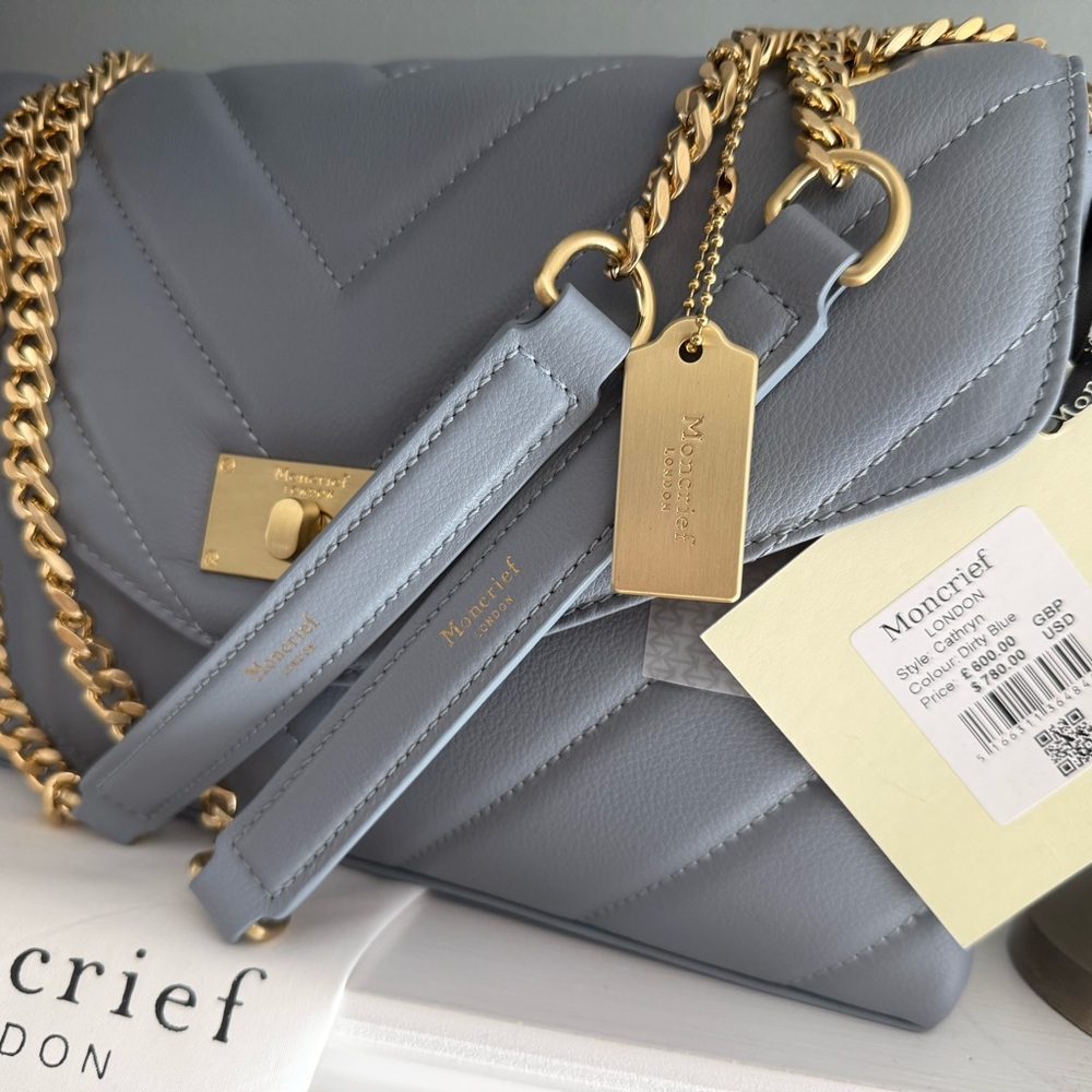 Moncrief London Cathryn MSRP $780 100% Leather Luxury shoulder Handbag